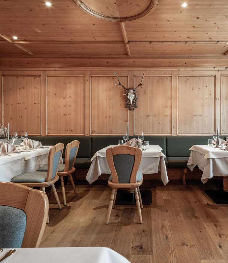 Immagine della realizzazione della sala da pranzo dell'hotel